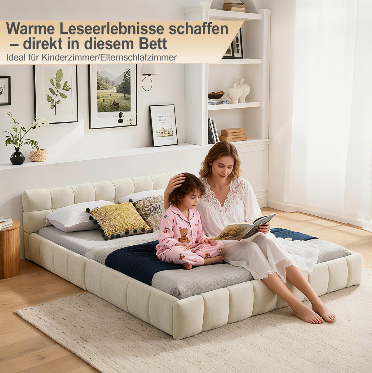POLSTERBETT 160/200 cm mit quadratischer Steppung und stabilem Holz-Eisen-Rahmen, Beige - Beige, Kunststoff (160/200cm) - Redom