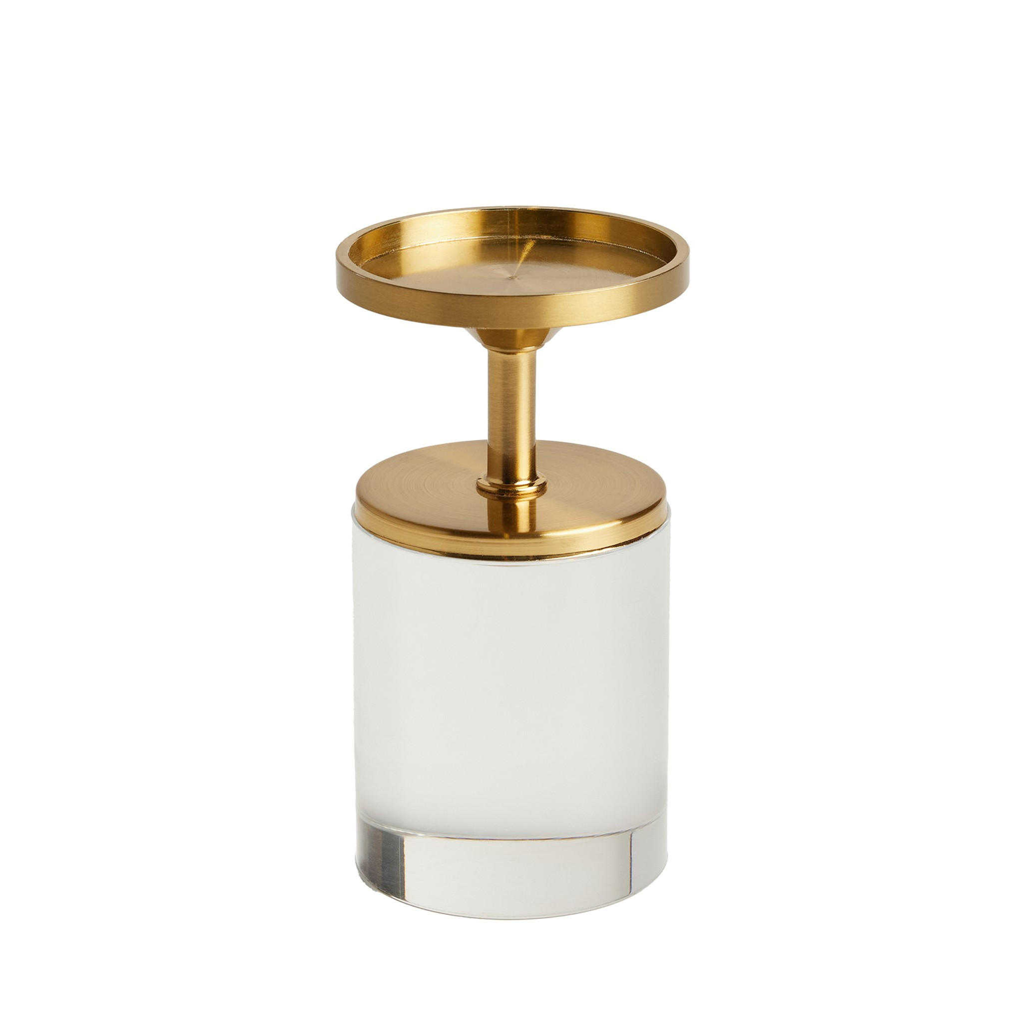 KERZENSTÄNDER Lush - Goldfarben, Kunststoff (7/13/7cm) - home&you