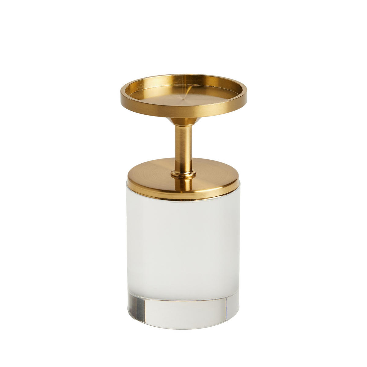 KERZENSTÄNDER Lush - Goldfarben, Kunststoff (7/13/7cm) - home&you