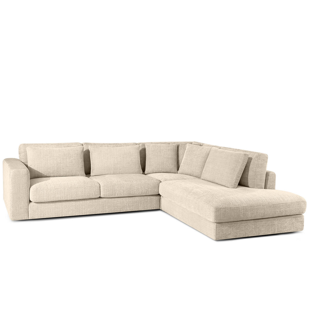 ECKSOFA rechts VERUS - Creme, Holz/Holzwerkstoff (297/248cm) - KONSIMO®