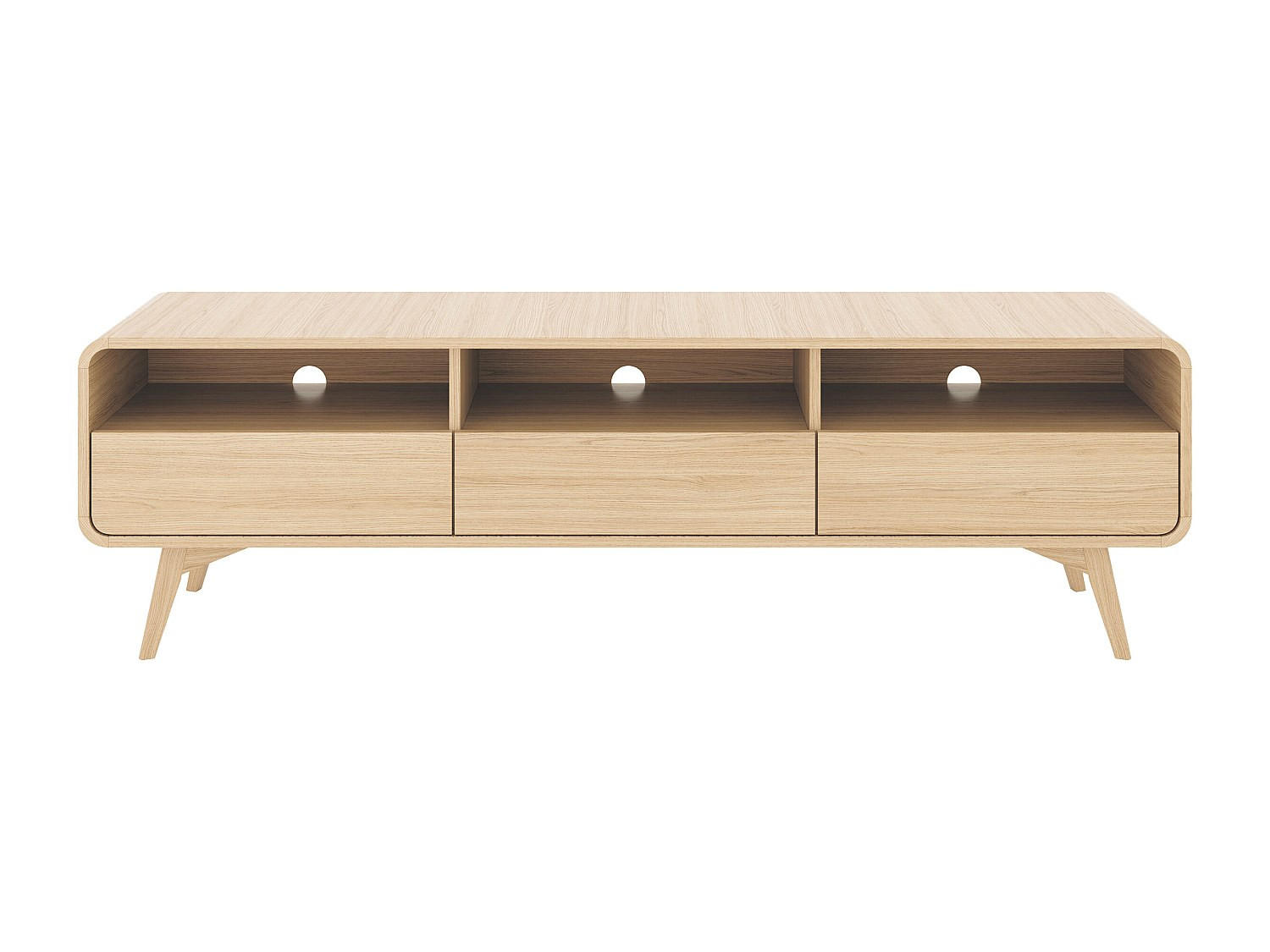TV-BOARD - 180 cm x 39 cm - holz - naturfarben hell Jalemo - Naturfarben, Holz (180/53/39cm) - Vente-Unique