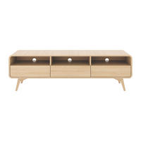 TV-BOARD - 180 cm x 39 cm - holz - naturfarben hell Jalemo - Naturfarben, Holz (180/53/39cm) - Vente-Unique