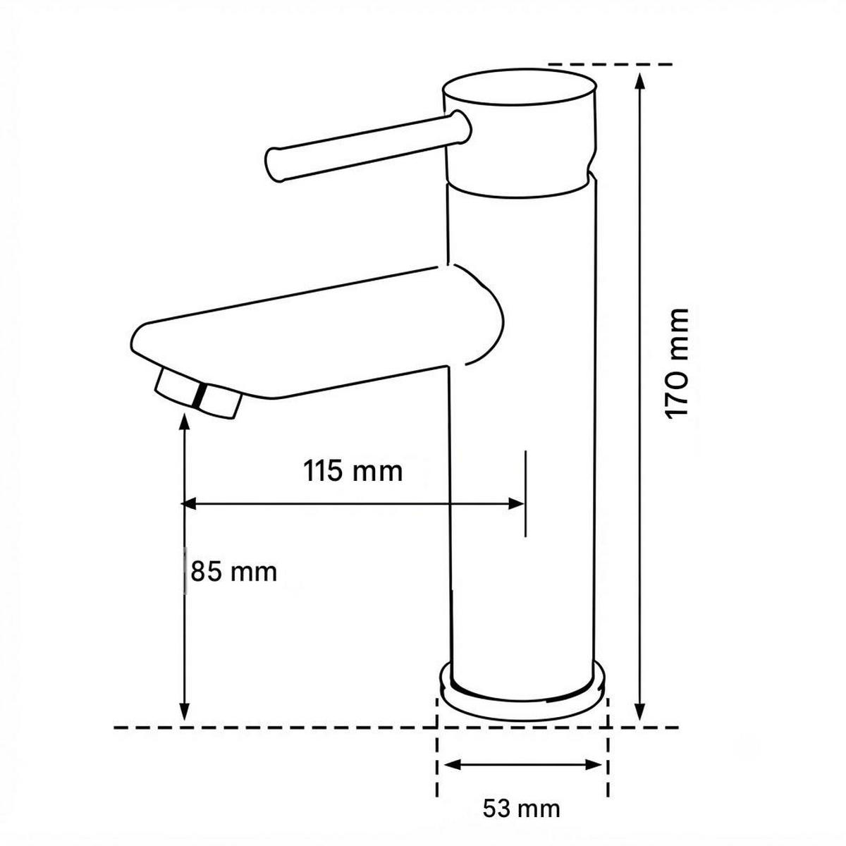 BADEZIMMERARMATUR mit zwei 60 cm langen Zulaufrohren, silber - Silberfarben, Metall (29/7/21cm) - Vallsero