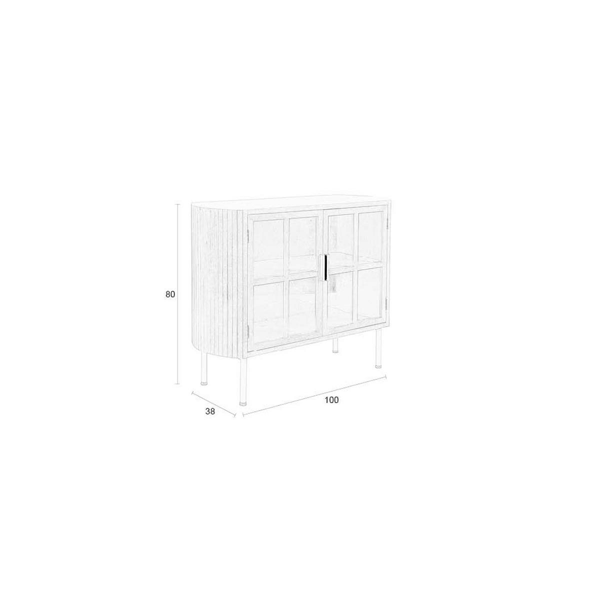SIDEBOARD Yaz Low Tall - Braun, Holz (100/80/38cm) - Housecraft Living