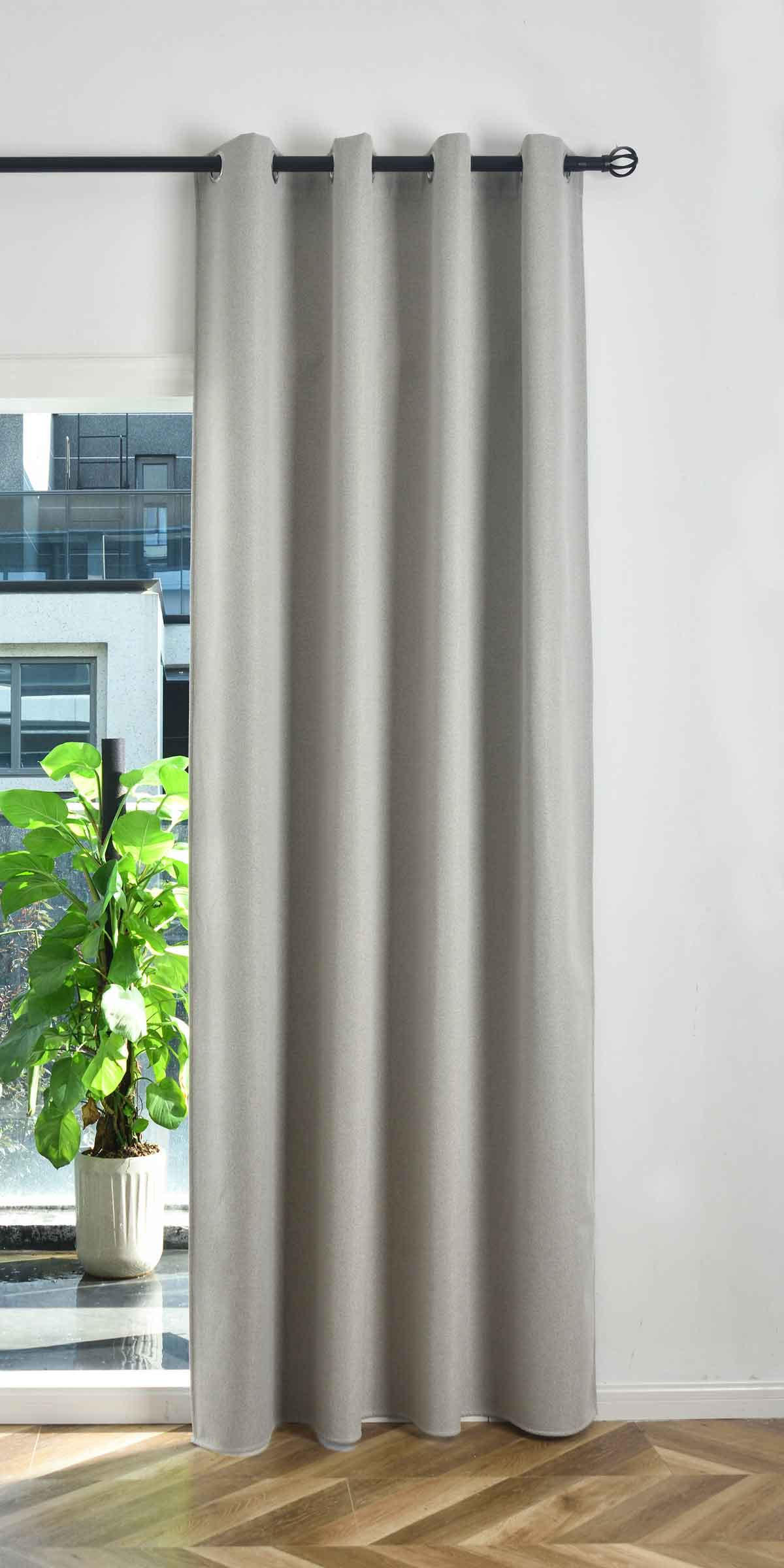VORHANG MÜNCHEN DARK HxB 245x145 cm Sand - Sandfarben, Textil (145/245/245cm) - Gardinenbox