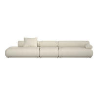 SOFA 4,5-SITZER Rembrandt Rechts Beige - Beige, Kunststoff (402/68/97cm) - Zuiver