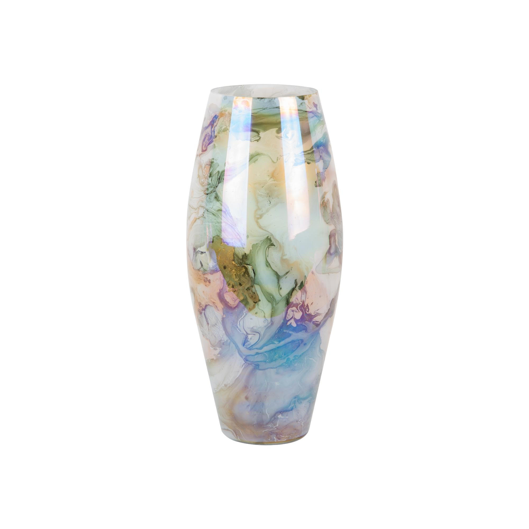VASE Melange Cone Grün 16/16/36 cm - Grün, Glas (36cm) - Present Time