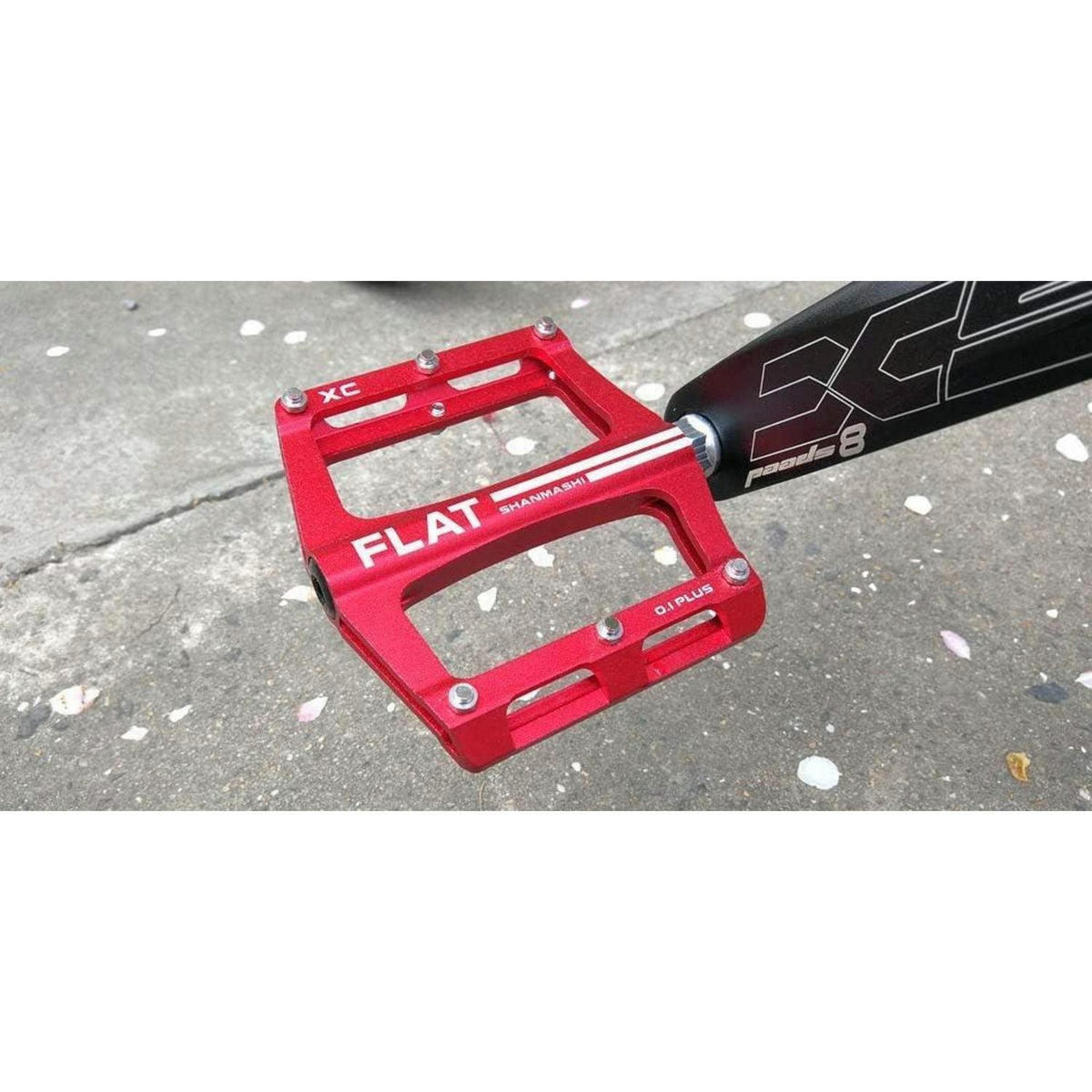 FAHRRADPEDALE Aluminium Rot MTB/BMX 100 x 98 x 14 mm - Rot, Metall (9.8/1.5/10cm)