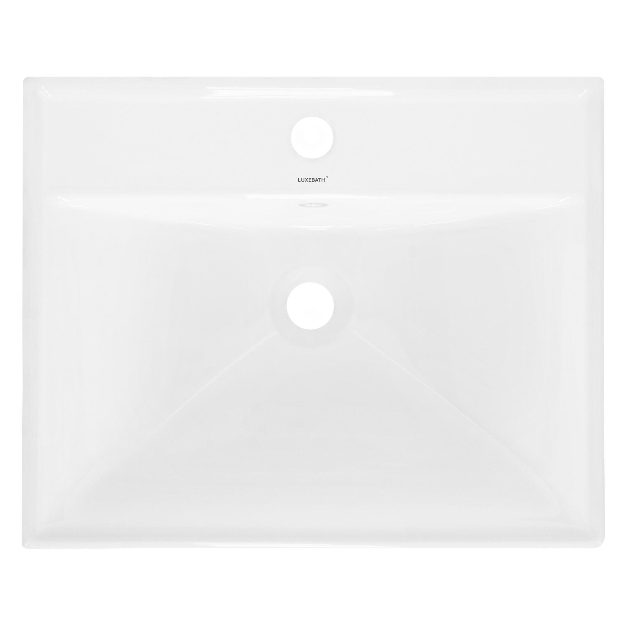 WASCHBECKEN - Weiß, Keramik (41.5/15.5/51cm) - ML-DESIGN