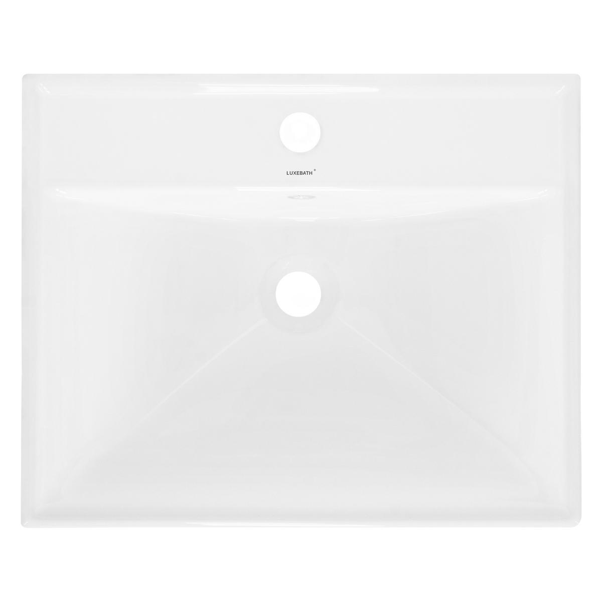 WASCHBECKEN - Weiß, Keramik (41.5/15.5/51cm) - ML-DESIGN