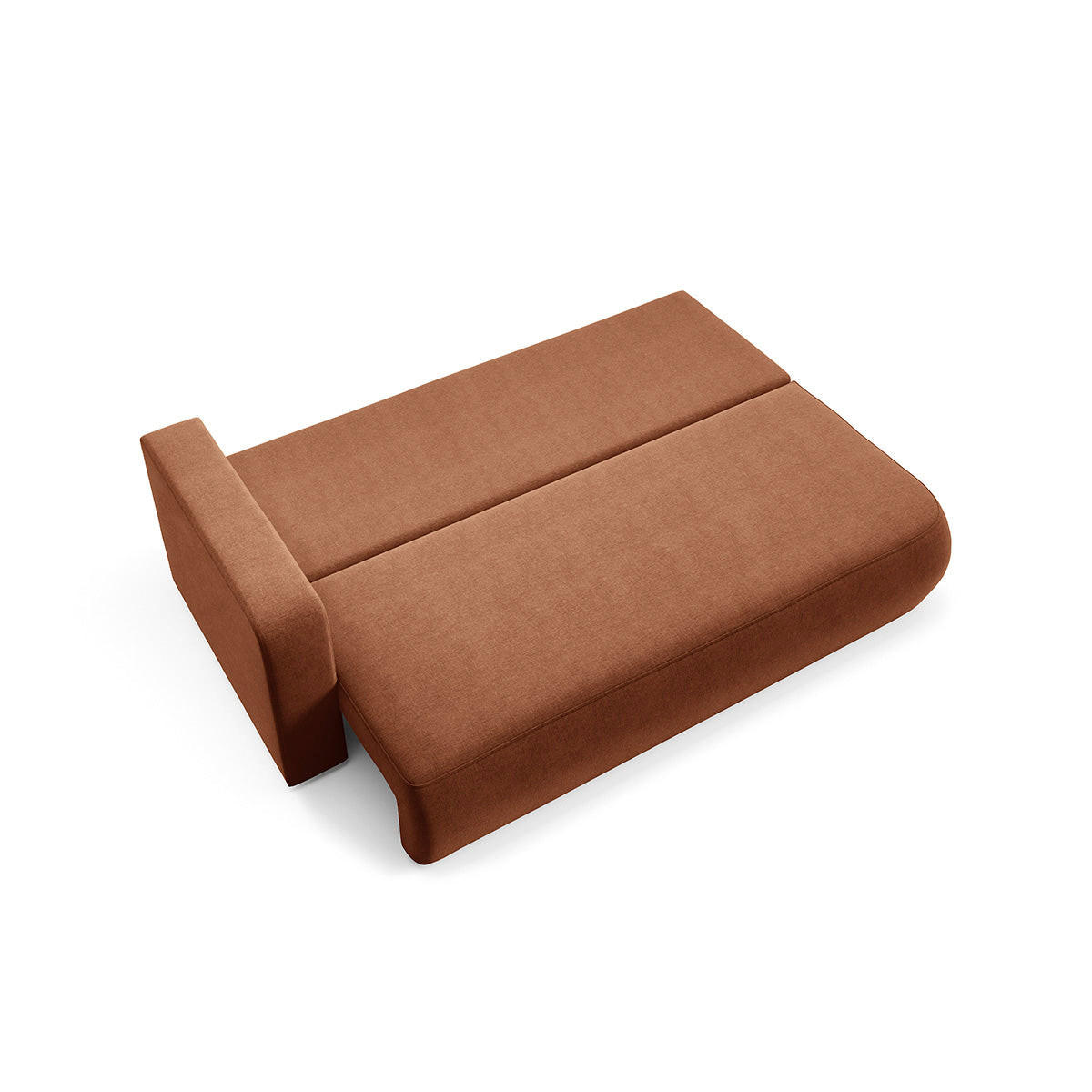 SOFA Antonio 3 Sitzplätze Terracotta - Orange, Holz (228/82/106cm) - Petits-meubles