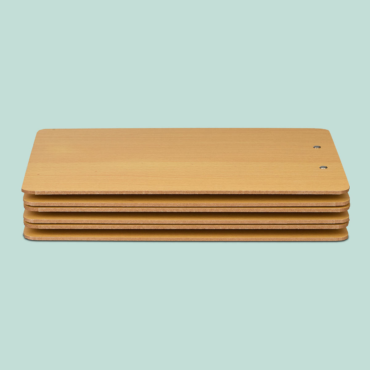 6XKLEMMBRETT - Hellbraun, Holzwerkstoff/Kunststoff (0.5/22.5/31.5cm) - Relaxdays