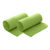 FLEECEDECKE 2er Set grün 130/160 cm Kettelrand Anti-Pilling - Grün, Textil (130/160cm) - wometo