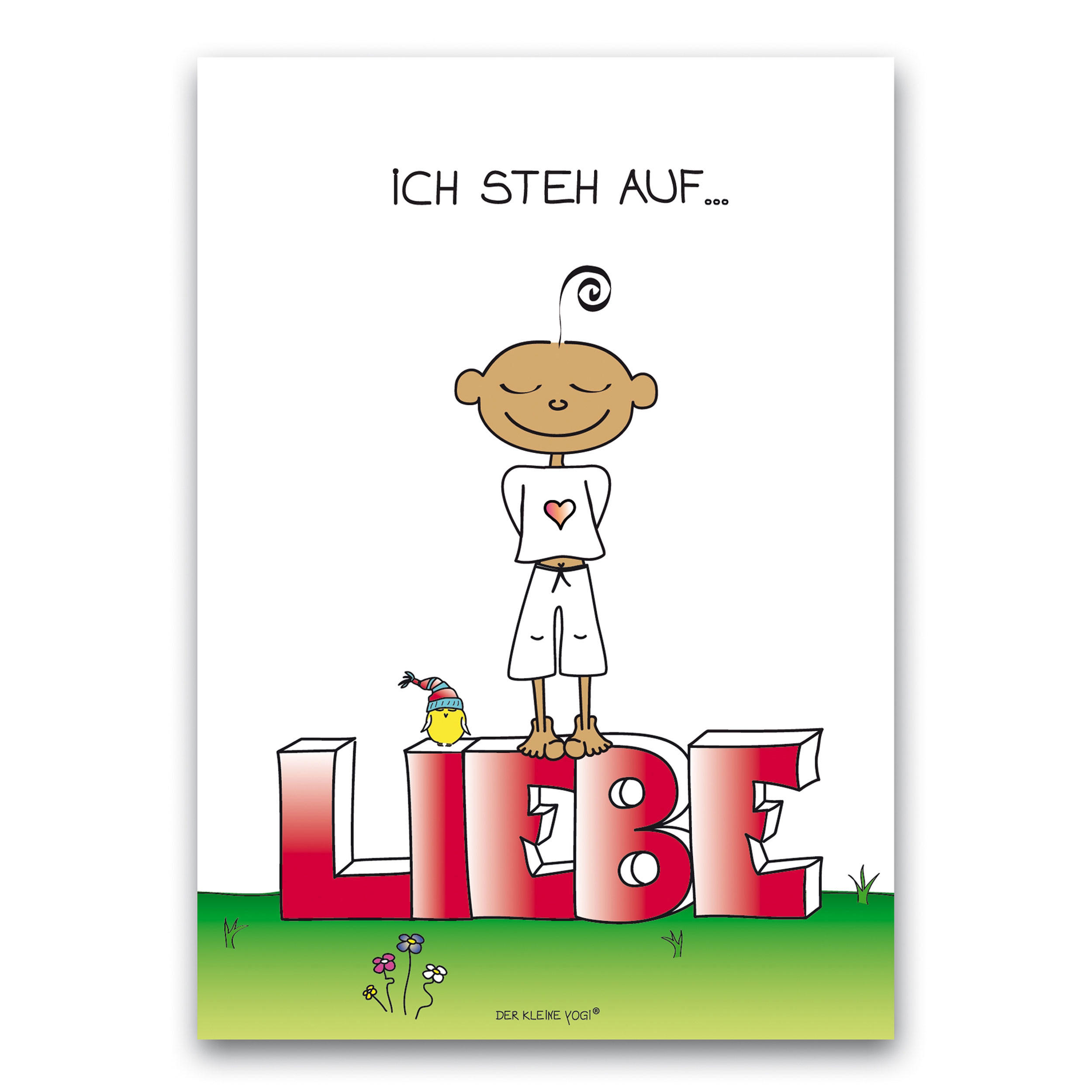 POSTKARTE Der kleine Yogi - Ich steh auf Liebe, Papier/Pappe, Bunt, 1 Stück - Multicolor, Papier (15/1cm) - Goebel