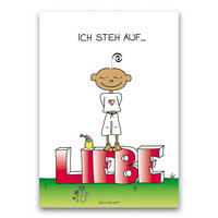 POSTKARTE Der kleine Yogi - Ich steh auf Liebe, Papier/Pappe, Bunt, 1 Stück - Multicolor, Papier (15/1cm) - Goebel