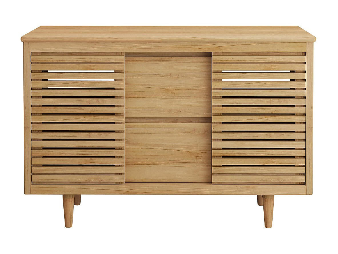 WASCHBECKENUNTERSCHRANK - 120 cm x 55 cm - holz - naturfarben hell Toraja - Naturfarben, Holz (120/80/55cm) - Vente-Unique