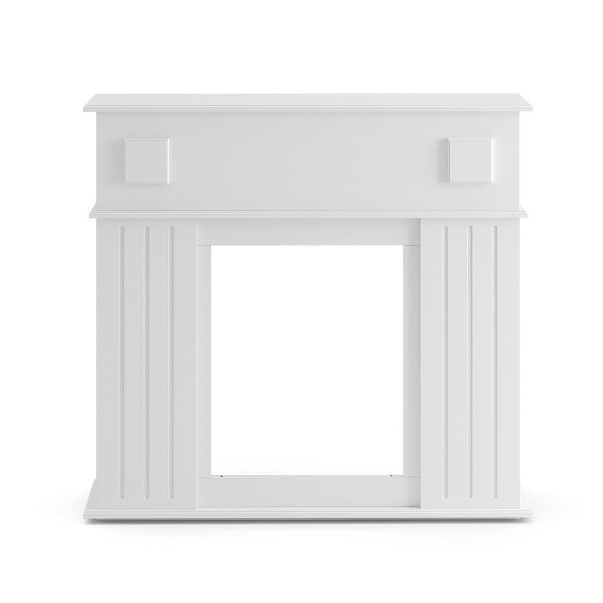 KAMINUMRANDUNG Weiß 109 x 100 cm - Weiß, Holzwerkstoff (109/100/26cm) - Vicco