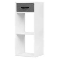 BÜCHERREGAL Grau/Weiß 1 Schublade und 2 offene Fächer 32/30/80 cm - Grau, Holzwerkstoff (32.4/80/30cm) - PANGIVO