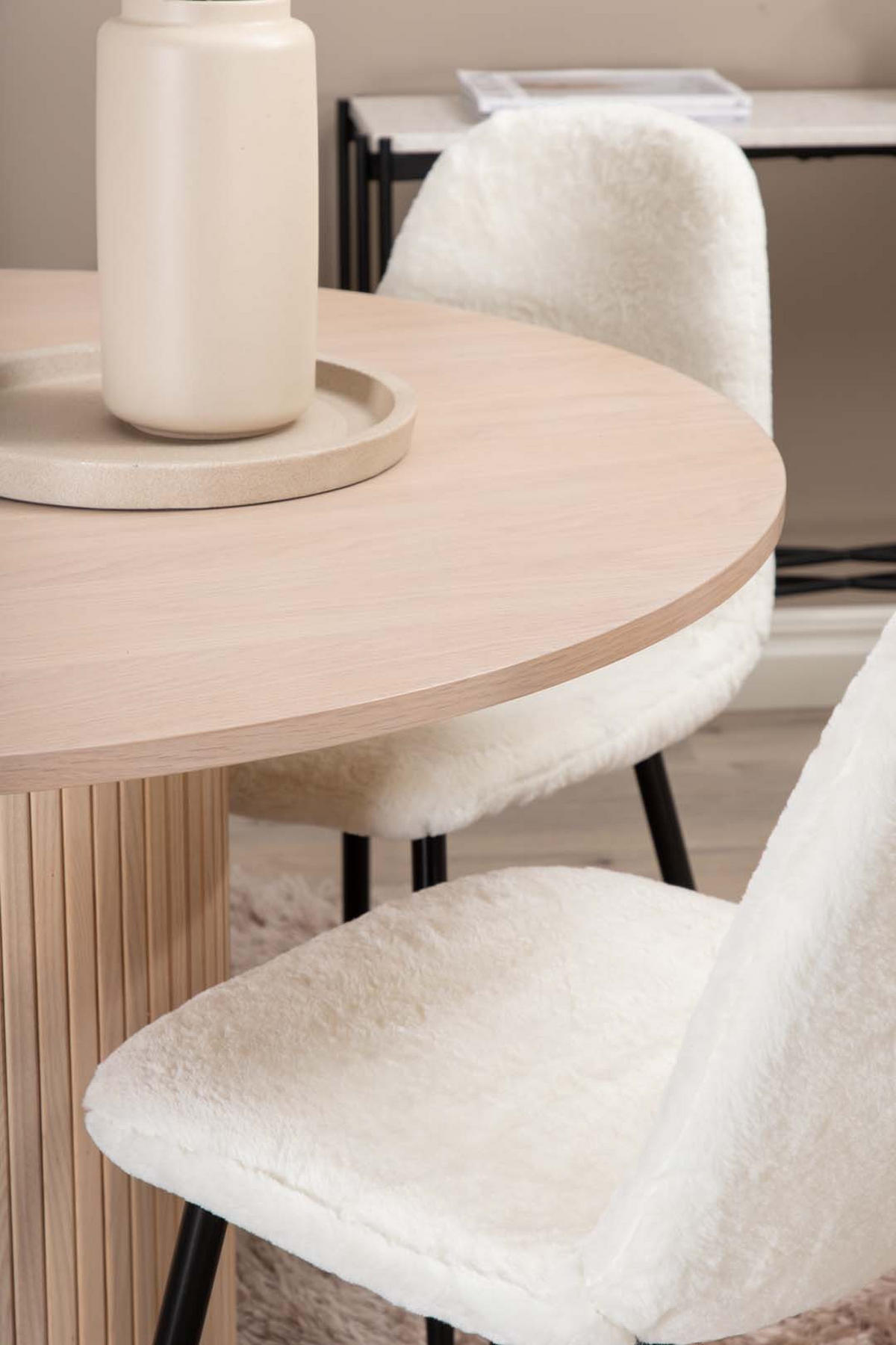 TISCHGRUPPE Whitewash - Weiß, Holzwerkstoff (110/75/110cm) - ebuy24