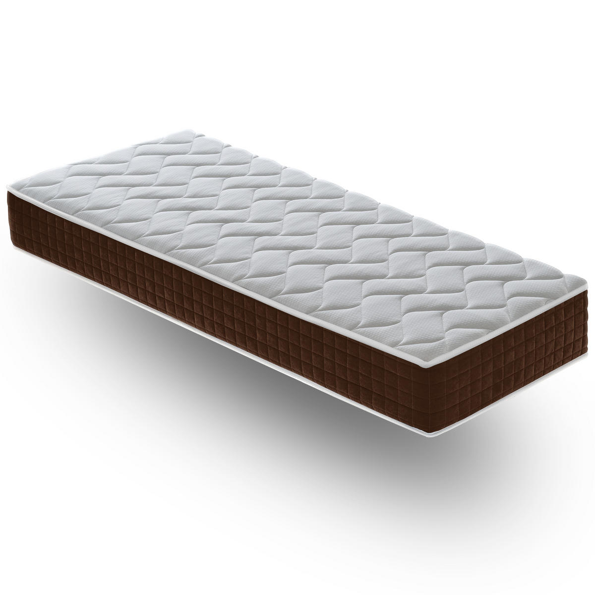 MATRATZE 90x200, Höhe 20 cm, Memory-Schaum, ZEUS - Weiß, Textil (90/200cm) - iLoveSleep