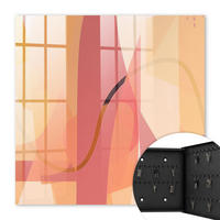 SCHLÜSSELBOX Schwarz 30x30 cm- Türöffnung nach rechts - Bunte Schleifen - Gelb, Metall (30/30/5cm) - TULUP
