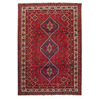 TEPPICH Gashgai Rot 302/213 cm Schurwolle - Rot, Textil (213/302cm) - Looma