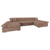 WOHNLANDSCHAFTEN Alia - Cappuccino, Holz/Textil (360/75/160cm) - MIRJAN24