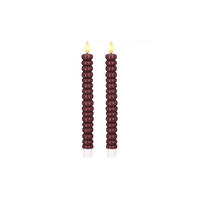 LED-KERZENSET Ø2,2x22 cm, Dunkelrot - Dunkelrot, Naturmaterialien (2.2/2.2/22cm) - dasmöbelwerk