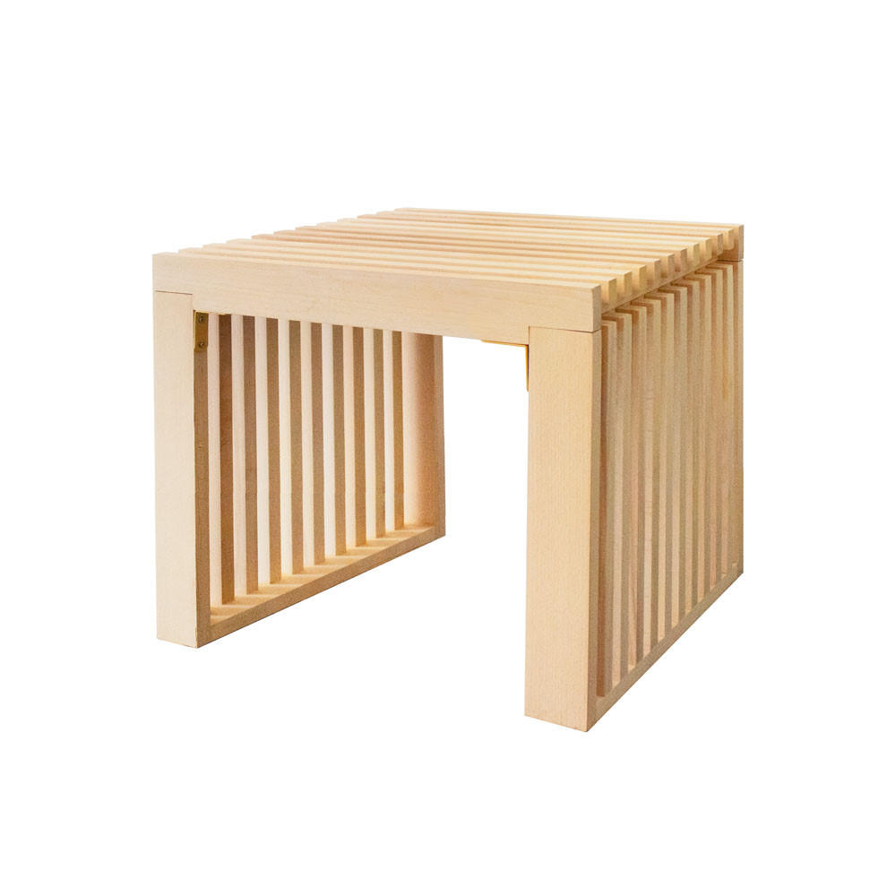 SITZBANK LORA - Natur, 50 cm - Naturfarben, Holz (50/42/40cm) - Home Deluxe