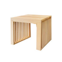 SITZBANK LORA - Natur, 50 cm - Naturfarben, Holz (50/42/40cm) - Home Deluxe