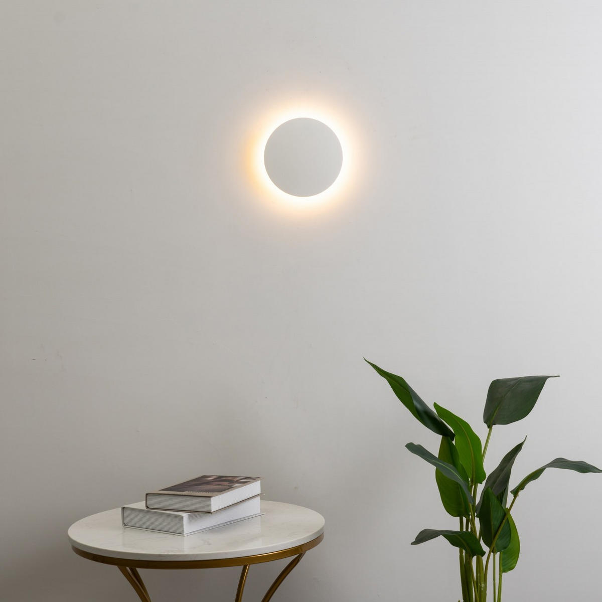 WANDLEUCHTE Lunar, Weiß, 18cm, Dimmbar - Weiß, Metall (18/18/18cm) - KOSILUM