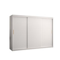 SCHWEBETÜRENSCHRANK 200/250/62 3-türig - Goldfarben/Weiß, Holz/Kunststoff (250/200/62cm) - Abiks Möbel