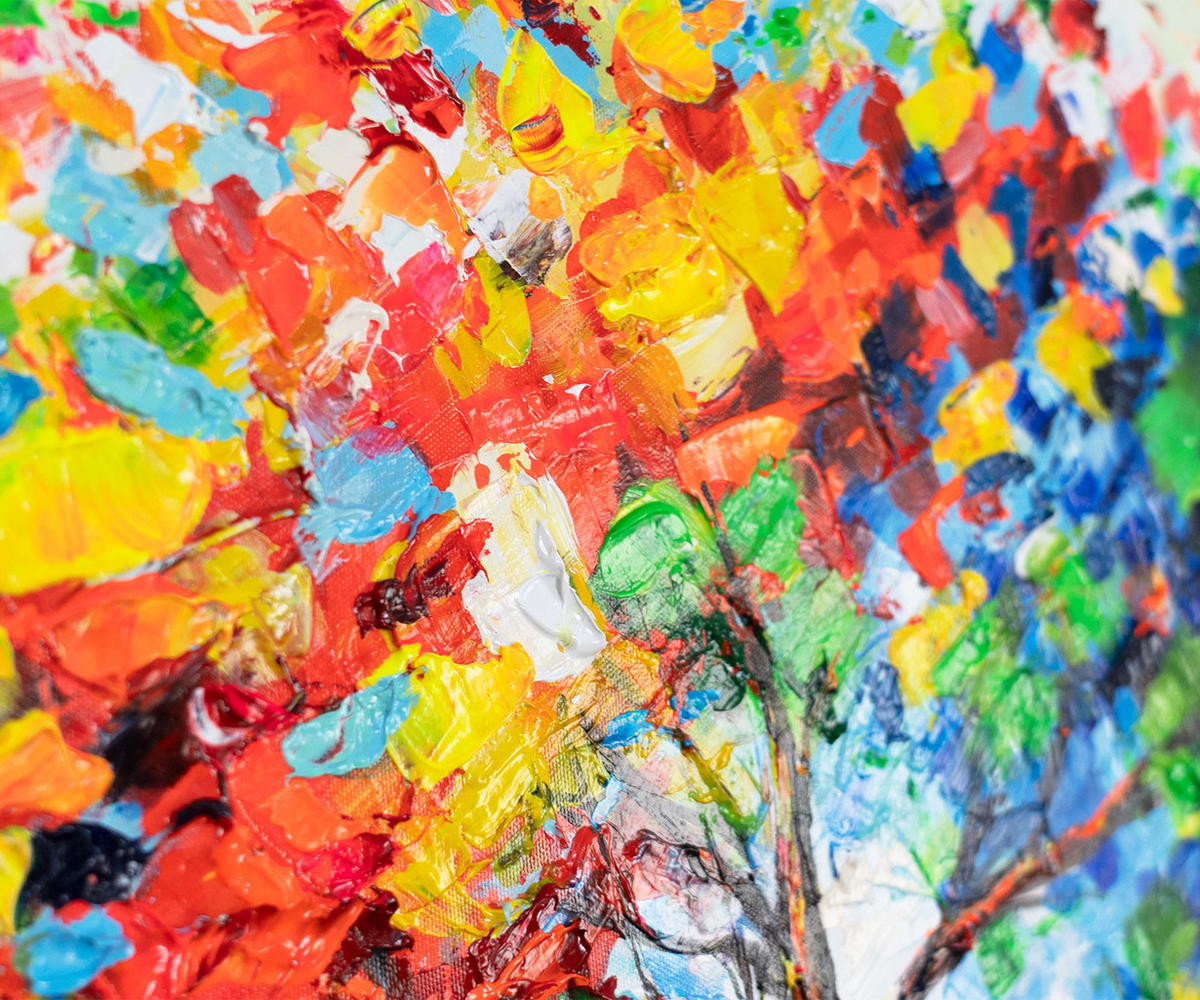 GEMÄLDE Farben der Natur II auf Keilrahmen 115x50 cm - Multicolor, Holz (115/50cm) - YS-art gallery