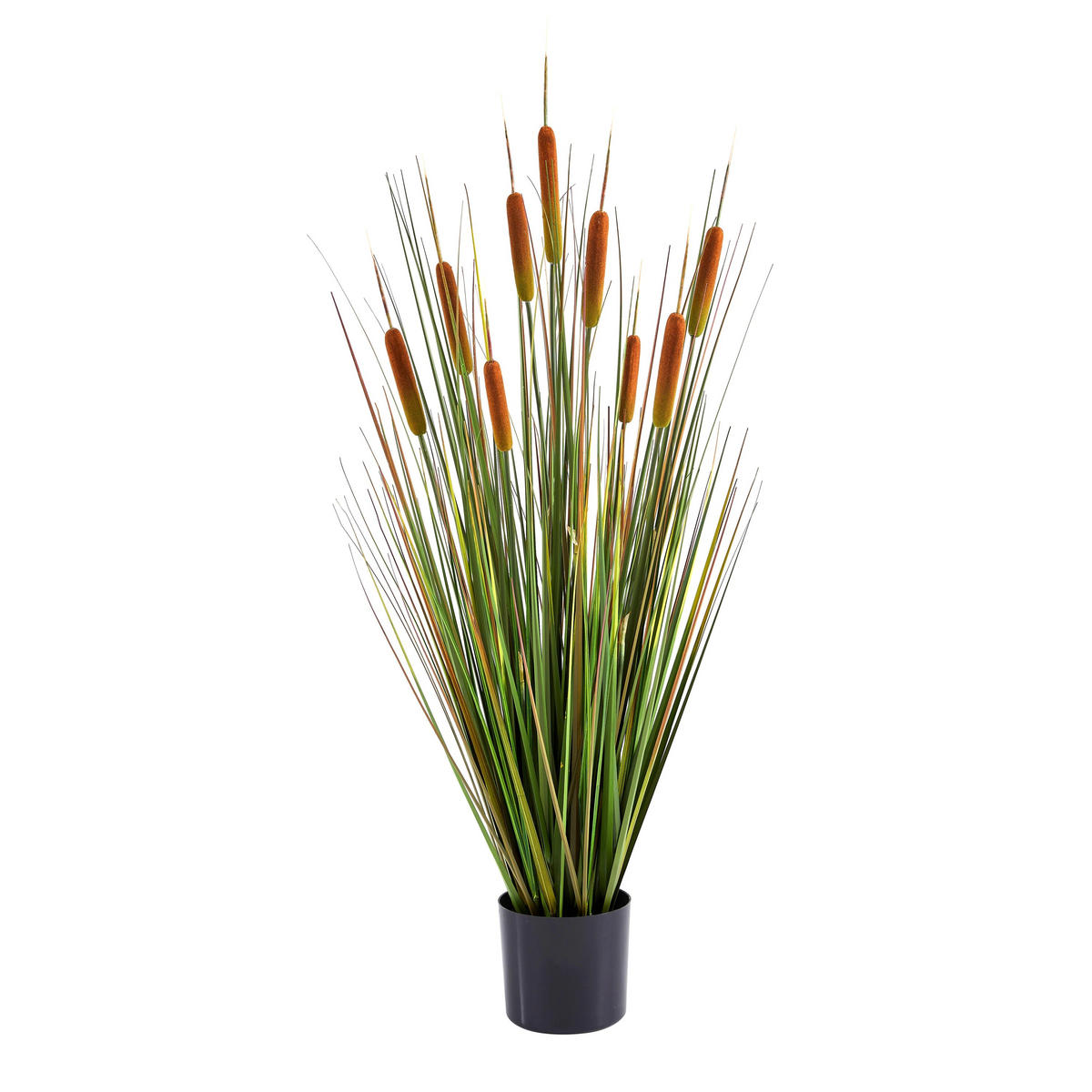 KUNSTPFLANZE Künstlicher Rohrkolben – Emeric 90 cm - Grün, Kunststoff (90cm) - aplanta