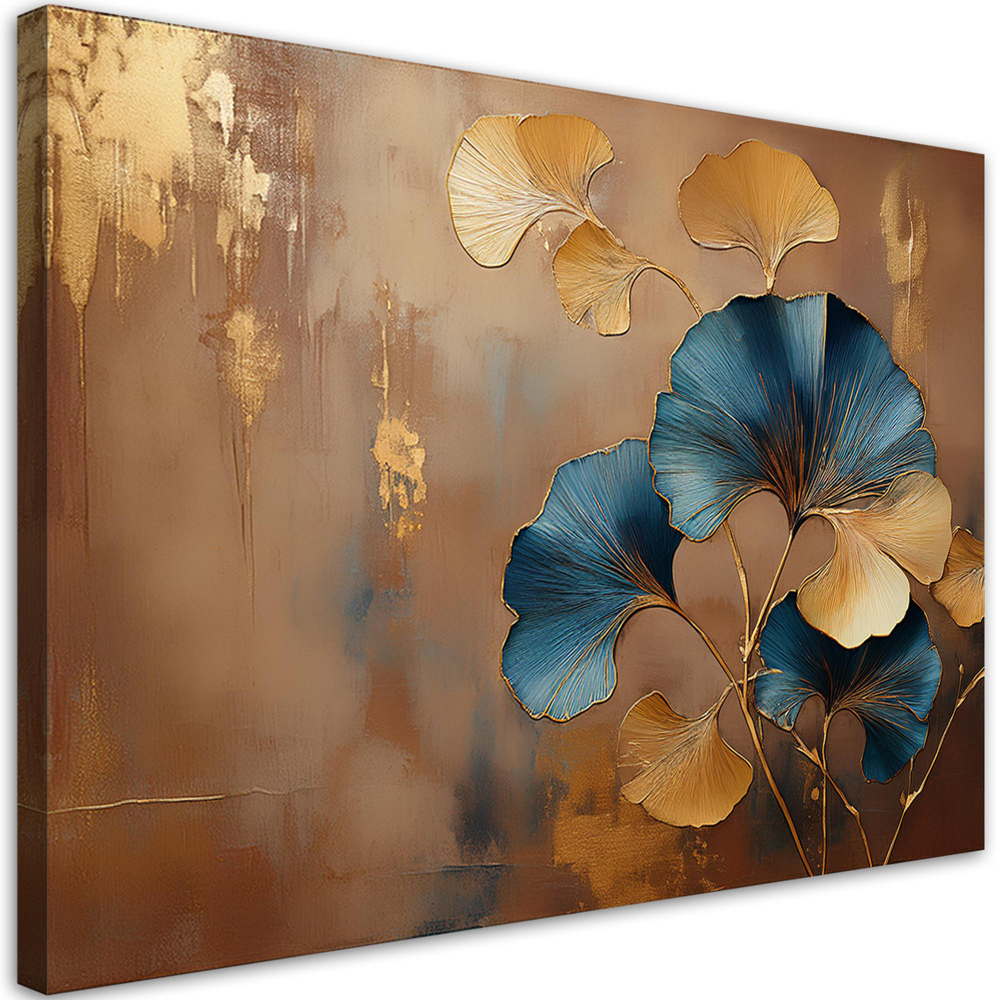 WANDBILD ginkoblumen botanica glamour - Braun, Textil (60/40cm) - Feeby