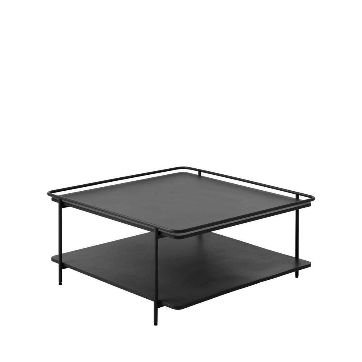 COUCHTISCH - Metall - Schwarz - Schwarz, Metall (75/75/34cm) - Drawer