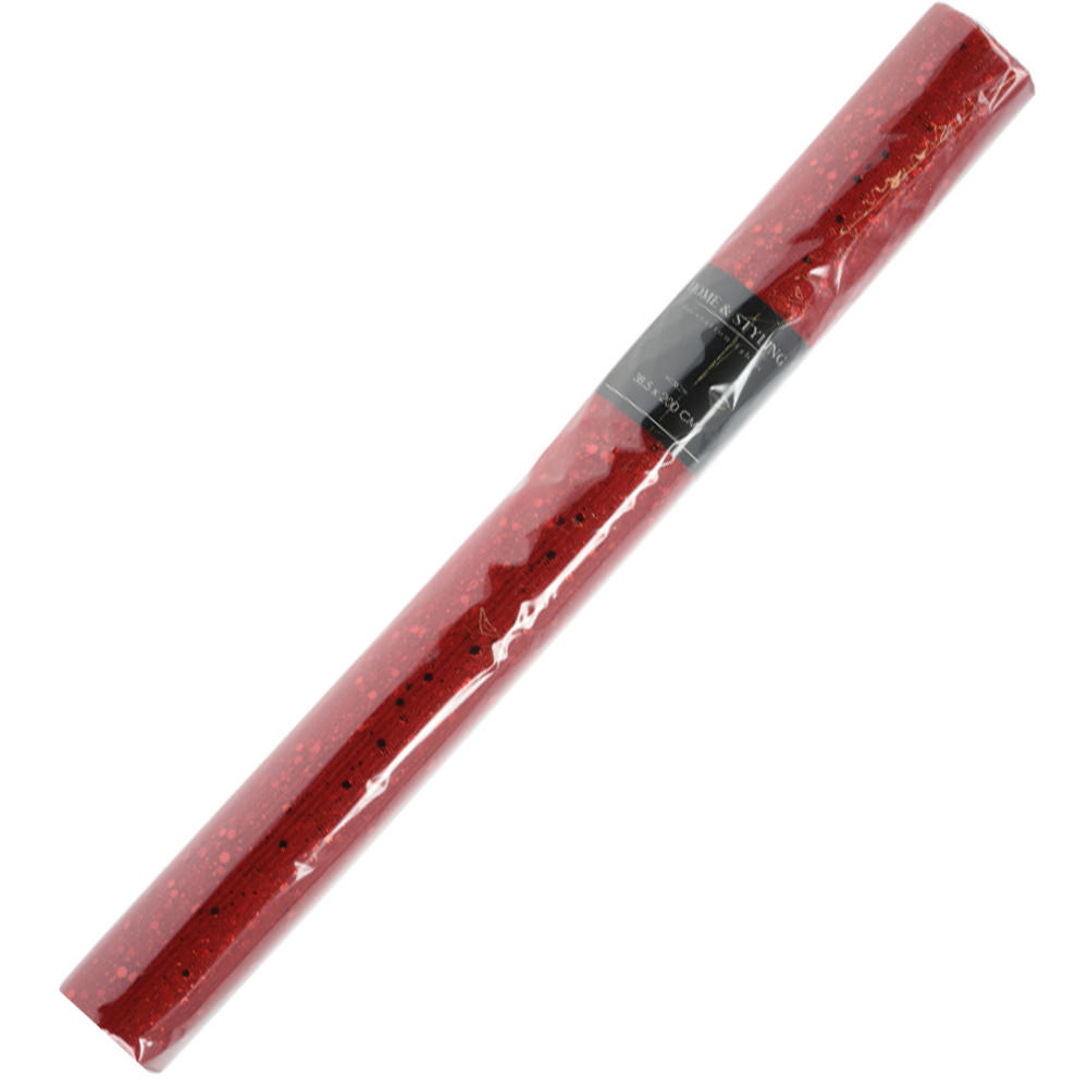 WEIHNACHTSDEKOSTOFF Santa Lila Rot 38/200/200 cm Textilien - Rot, Textil (200/200/38cm) - Mondex