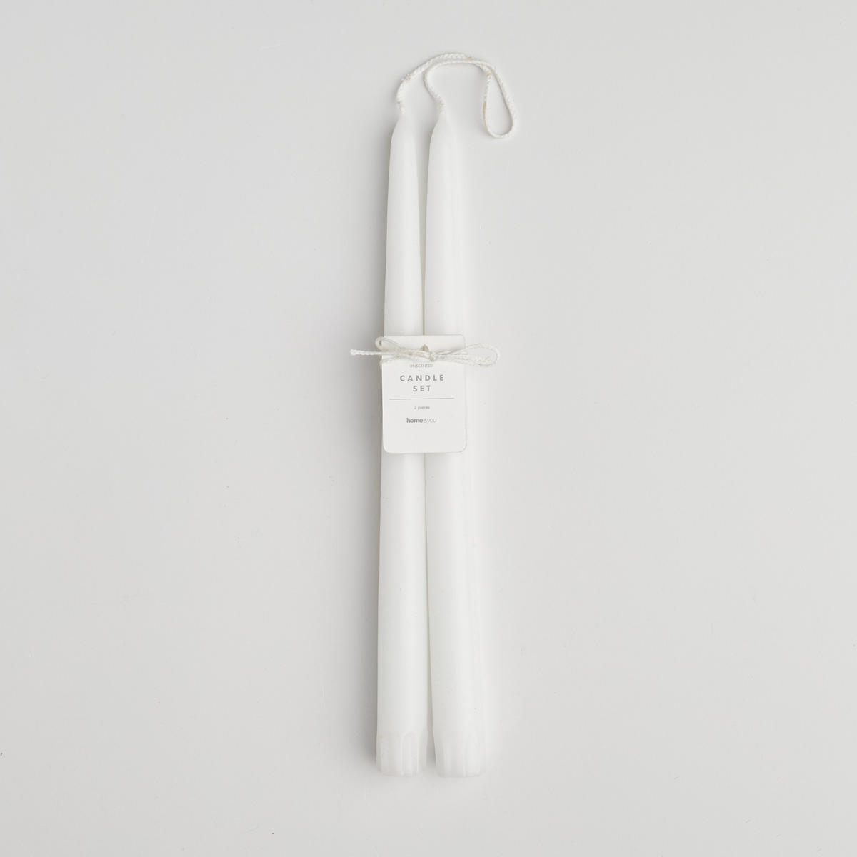 KERZENSET Taperro - Weiß, Naturmaterialien (4/1/28cm) - home&you