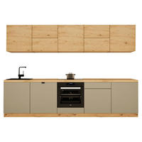 KÜCHENZEILE 300 cm - Langen KL30-M300 - in Beige / Artisan Eiche - Beige/Eiche Artisan, Holz (300/212/52cm)