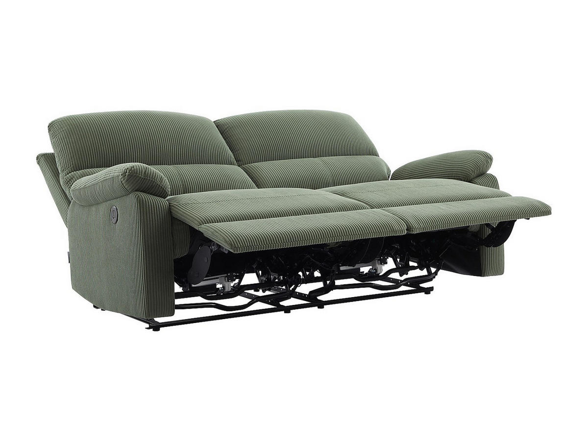 RELAXSOFA - 3 Personen - stoff - grün Lunano - Grün, Kunststoff/Textil (194/102/89cm) - Vente-Unique