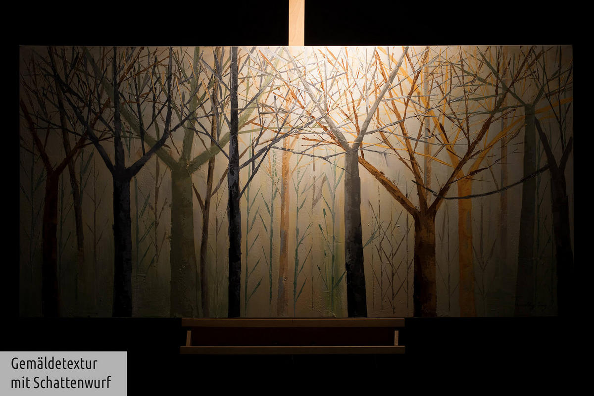 ÖLGEMÄLDE 140/70 cm - Grün, Holz/Textil (140/70cm) - KUNSTLOFT