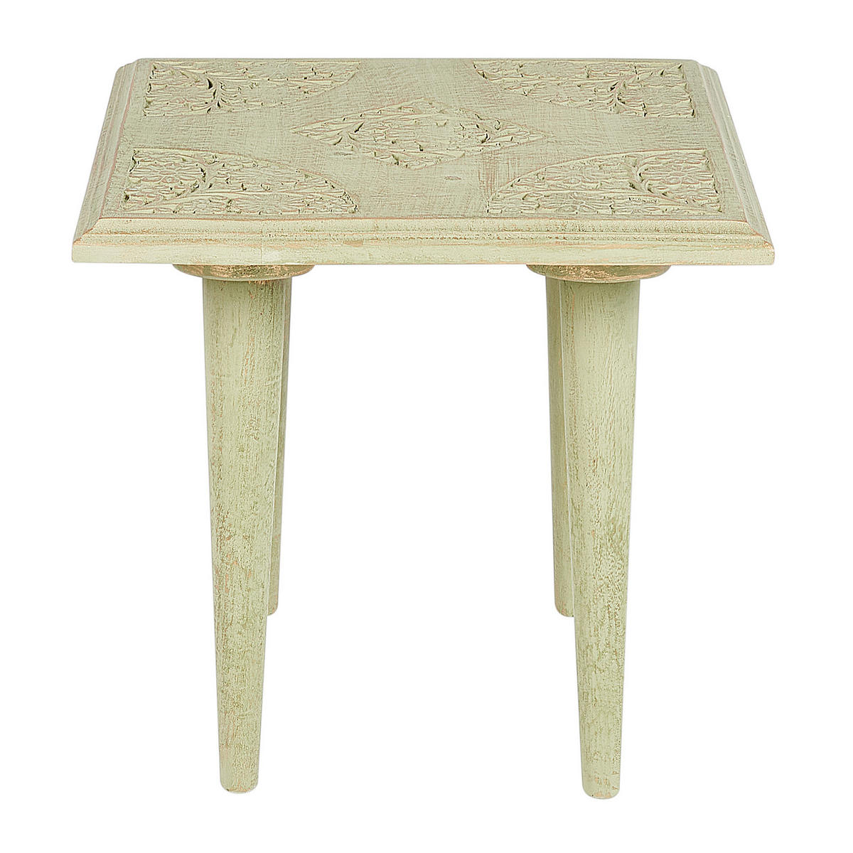 BEISTELLTISCH 2er-Set Quadratisch Grün, Gold Belidha - Grün, Holz (40/40cm) - Beliani
