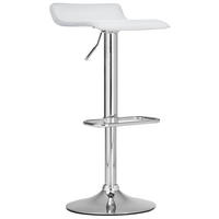 BARHOCKER Dyn Kunstleder 65-85 cm weiß - Weiß, Leder (38/65/41cm) - furnicato