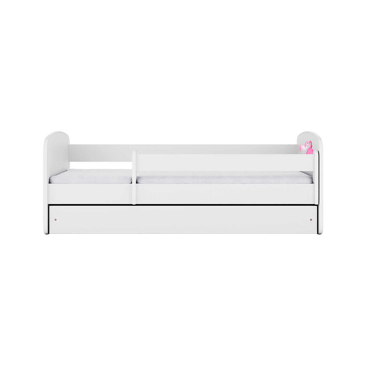 POSTEĽ Biela - pink/biela, kompozitné drevo (80/180cm) - Petits-meubles