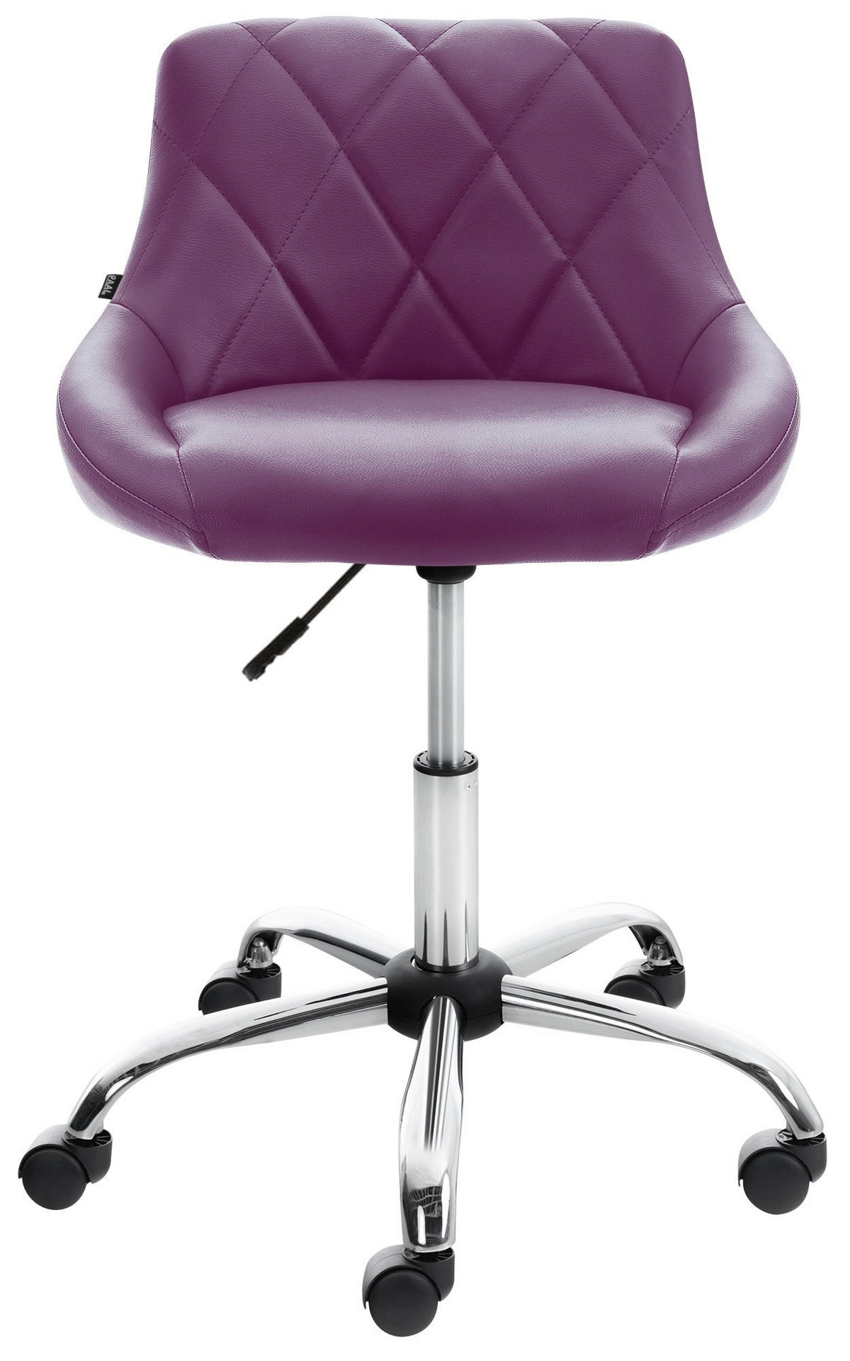 ARBEITSHOCKER Lazius Kunstleder lila - Lila, Metall (47/82/49cm) - TPFLiving