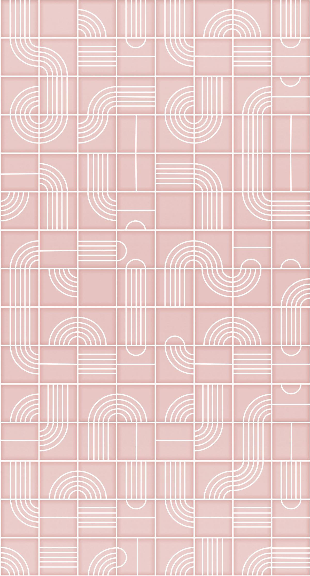 FOTOTAPETE 3D-Muster 150 x 279 cm - Pink, Papier (150/279cm) - ESTAhome