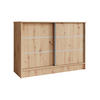 KOMMODE Mirela mit 2 Schiebetüren 120 cm, eiche Artisan - Eiche Artisan, Holzwerkstoff (121/85/43.5cm) - Beautysofa