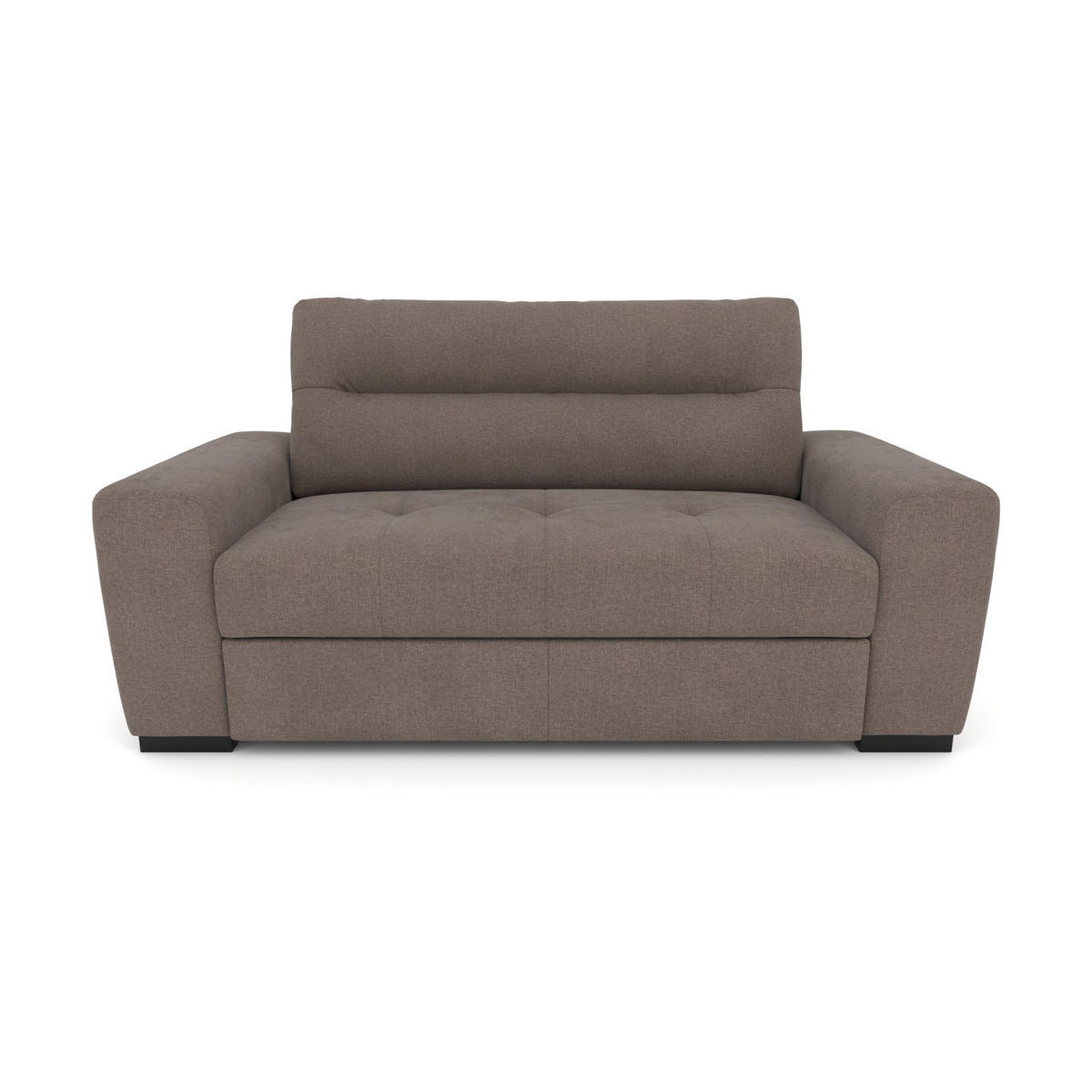 2-SITZER Carlisle Chenille Braun 183/97/93 cm - Dunkelbraun, Kunststoff/Textil (183/93/97cm) - foamnova