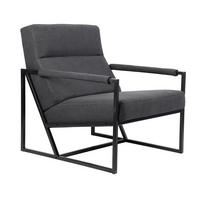 LOUNGESTUHL CHRIS - Anthrazit, Textil (66/77/82.5cm) - SVITA