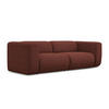 3-SITZER SOFA Strukturstoff Stoff Rot - Bordeaux/Rot, Kunststoff/Textil (228/70/89cm) - Makamii